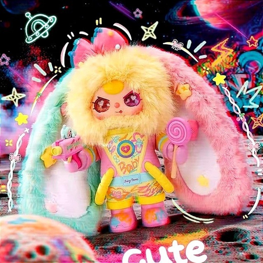 Baby Three Dreamweaver 400% Limited Edition Space Bunny Figure Plush Art Toy